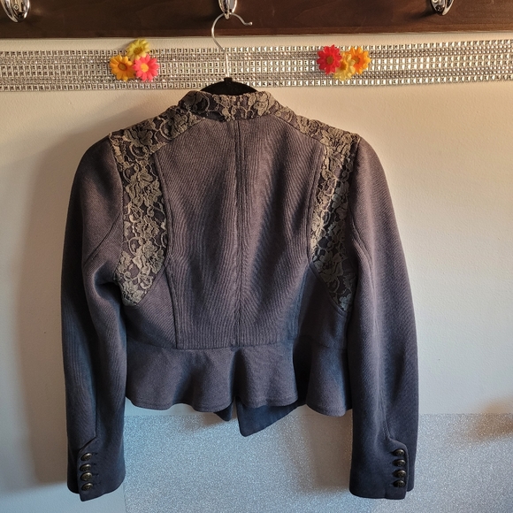 Free People Vintage Military Style Jacket Blazer Size Small - Picture 4 of 5